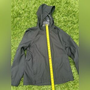 Uniqlo Women's Black Hooded Windbreaker Jacket Medium
